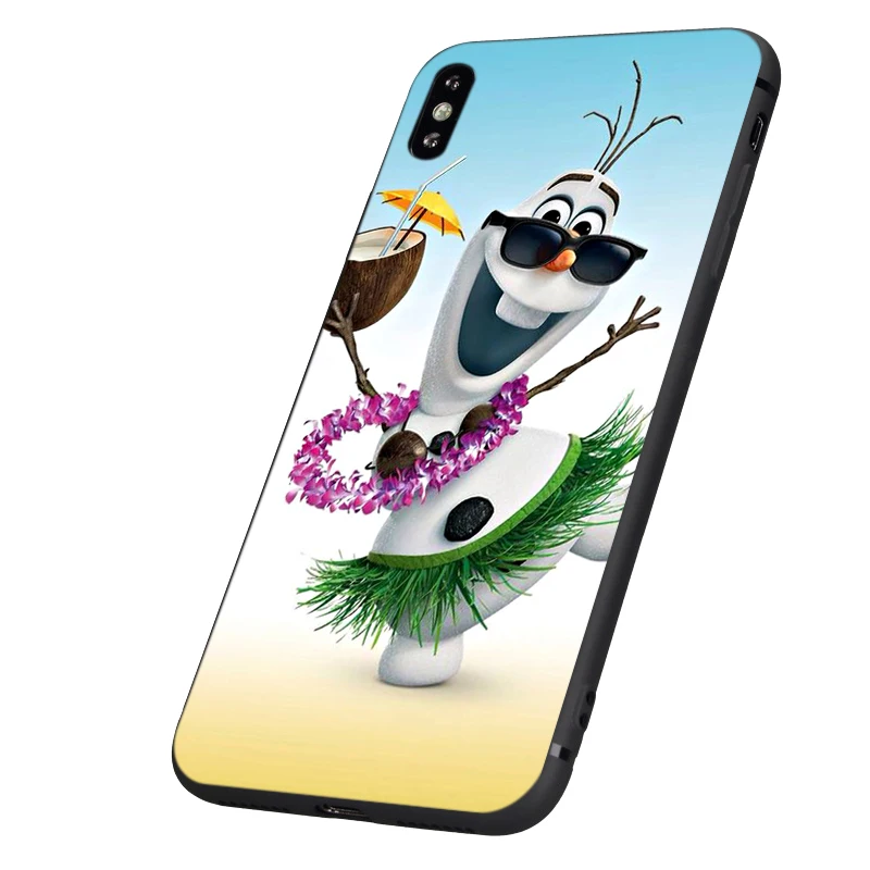 Черный чехол ТПУ для iphone 5 5s se 6 6s 7 8 plus x 10 чехол силиконовый чехол для iphone XR XS 11 pro MAX чехол Олаф