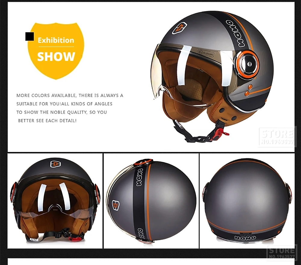 BEON мотоциклетный шлем Chopper 3/4 с открытым лицом винтажный шлем Moto Casque Casco Capacete для мужчин и женщин скутер мотоциклетный шлем