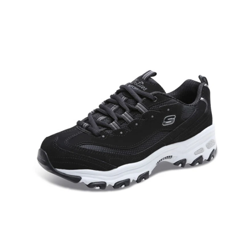 Женская Повседневная обувь Skechers D'lites модная на платформе и толстом каблуке со