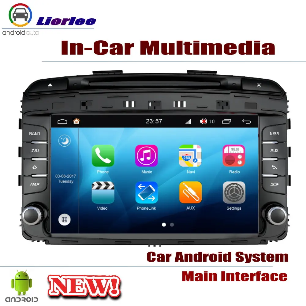 Для KIA Sorento(UM) Prime~ автомобильный Android плеер DVD gps навигационная система HD экран Радио Стерео интегрированный мультимедиа