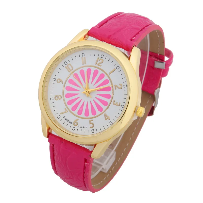 Женские кварцевые часы с платиновым ремешком Gnova повседневные из искусственной