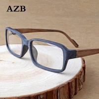 azb vintageretro wood optical glasses frame square high quality myopia prescription eyeglasses frame women men oculos de grau