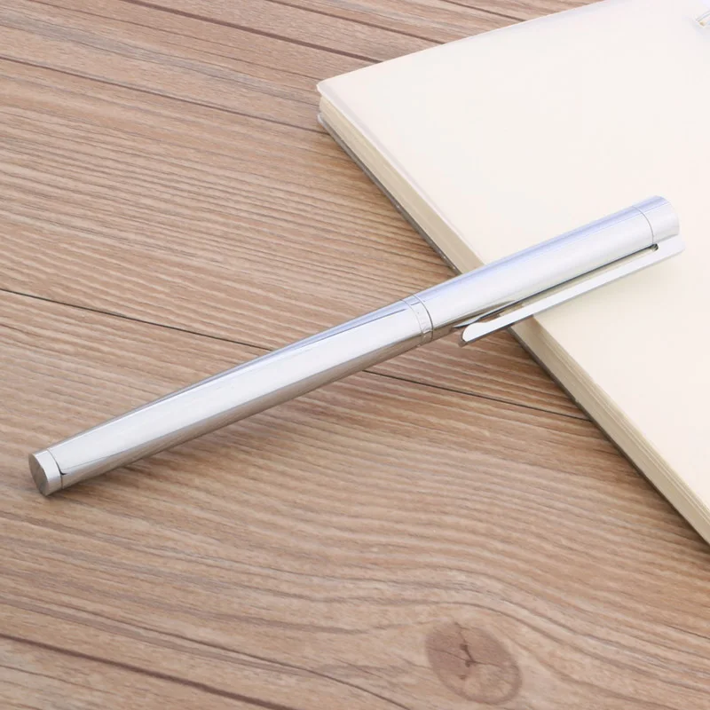 JINHAO 126 перьевая ручка металлическая Серебряная классическая офисная из