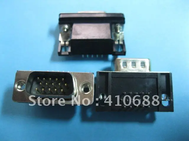 D-Sub 15 штыревой разъем PCB правый угол 3 ряда горячая распродажа высокое качество 400