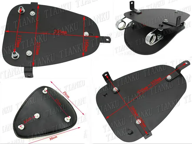 Мотоциклетное кожаное сиденье весеннее + Монтажный кронштейн для Honda Shadow Spirit Sabre