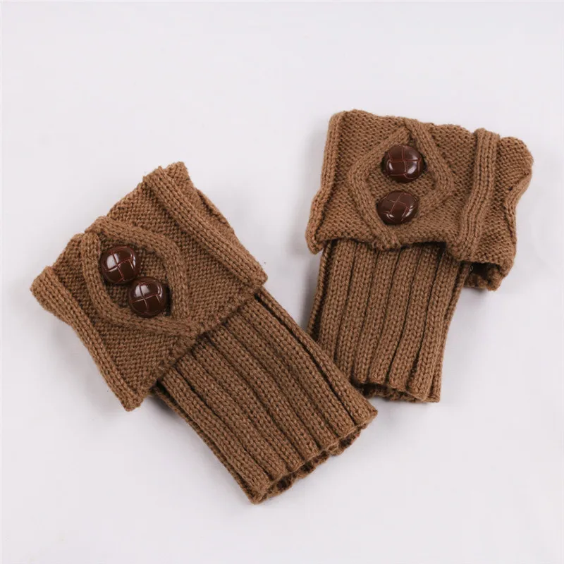 Женские вязаные гетры Awaytr зимние короткие с пуговицами носки для ботинок оптовая