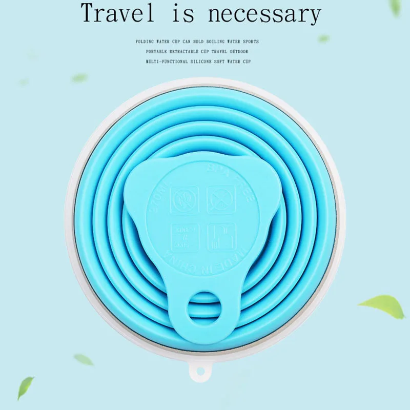 ZOOOBE 270 мл Путешествия чашки Силиконовые Выдвижной складывающиеся чашки телескопическая складной кофе чашки Спорт на открытом воздухе стакана воды