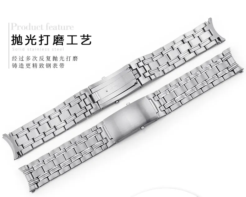 Полированные ремешки для часов из нержавеющей стали для часов Omega Seamaster 300, фирменный браслет, ремешок для часов, складная Пряжка, 20 мм, 22 мм, серебро