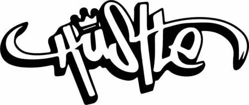 Наклейка Hustle с граффити надписями корона наклейка на окно бампер бесплатная