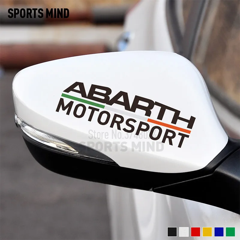 Зеркало заднего вида ABARTH на заказ 1 пара Стайлинг автомобиля для Fiat 500 Punto Stilo Bravo