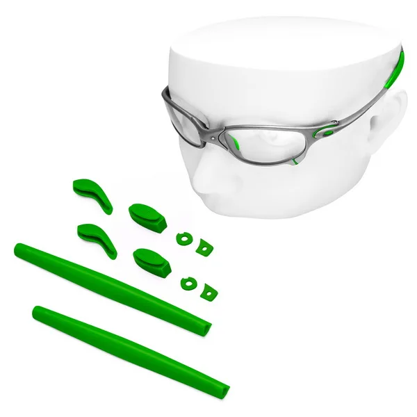 DarkGreen RubberKit OOWLIT резиновые наборы носоупоры и ушные вкладыши для солнцезащитных очков Джульетты - Цвет линз: DarkGreen RubberKit