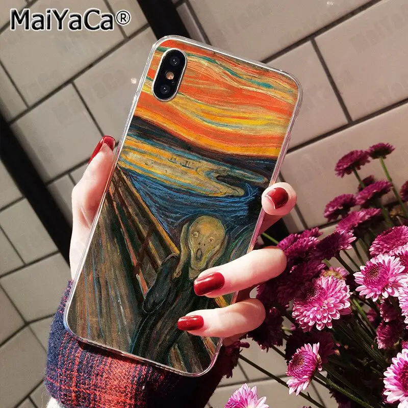 18 Чехол MaiYaCa для iphone 11 pro X 5S XR SE 8 plus 6 7 8 6s plus, чехол с изображением солнца Ван Гога, цветов, палитры, чехол XS MAX - Цвет: 18