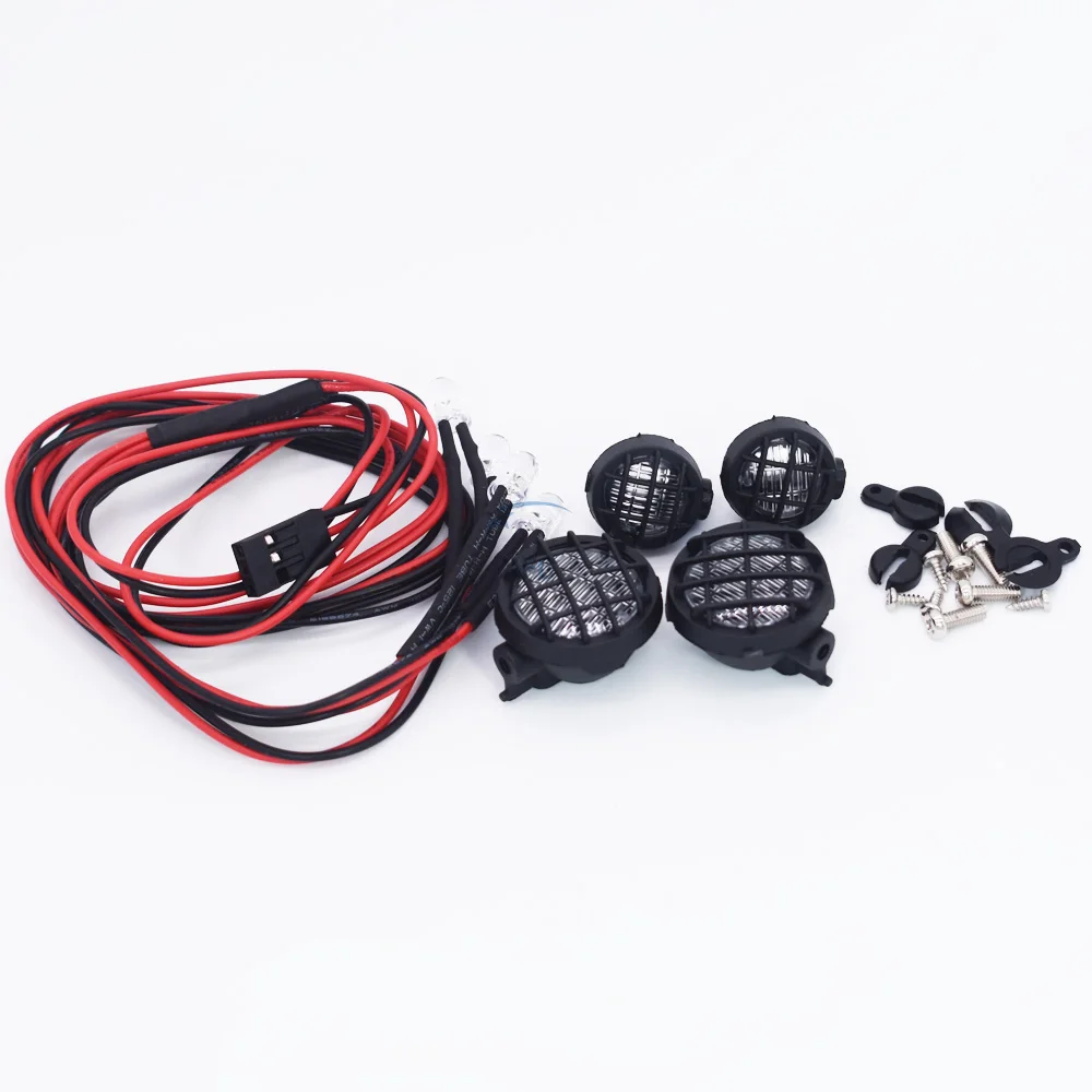 4 шт./компл. круглый абажур крышка светодиодные фонари Прожектор для 1/10 RC RC4WD
