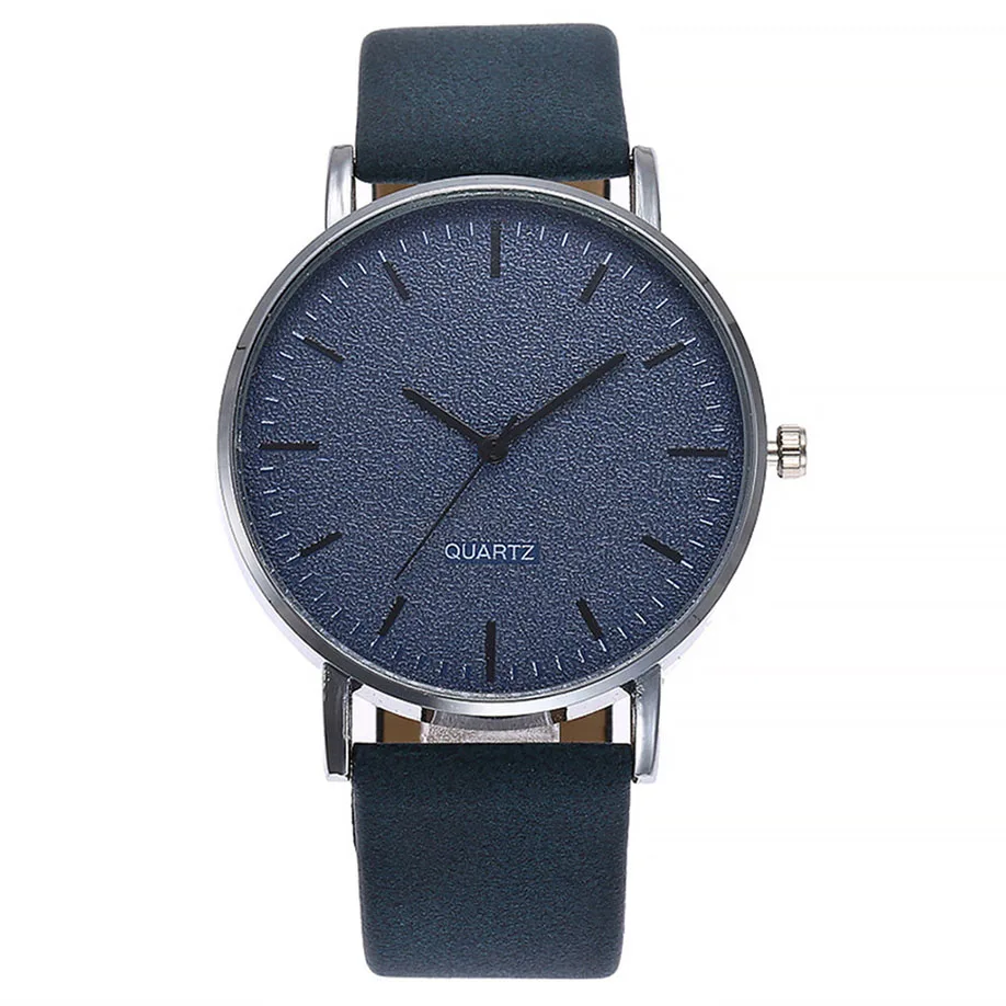 Blue Reloj женский кожаный ремень повседневные часы Роскошные женские s большой циферблат Аналоговые кварцевые наручные часы женские часы relogio feminino - Цвет: Blue