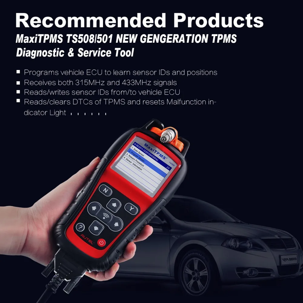 Autel 433 МГц mx датчик контроля давления в шинах автомобильный TPMS монитор система для