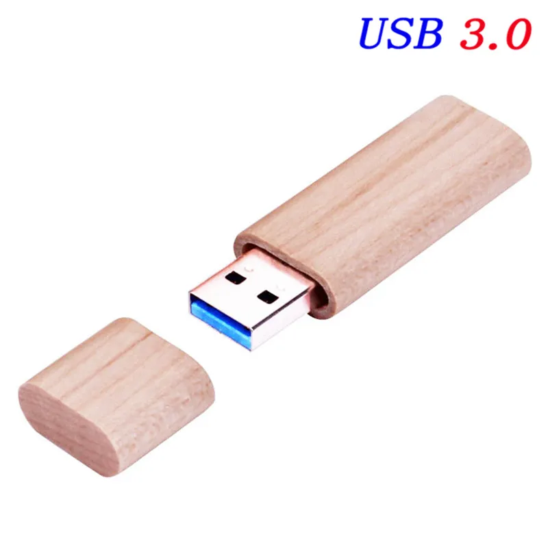 JASTER USB 3,0 высокоскоростной деревянный USB флеш-накопитель ручка драйвер деревянные чипы флешки 8 ГБ 16 ГБ 32 ГБ 64 Гб USB креативный персональный логотип - Цвет: maple
