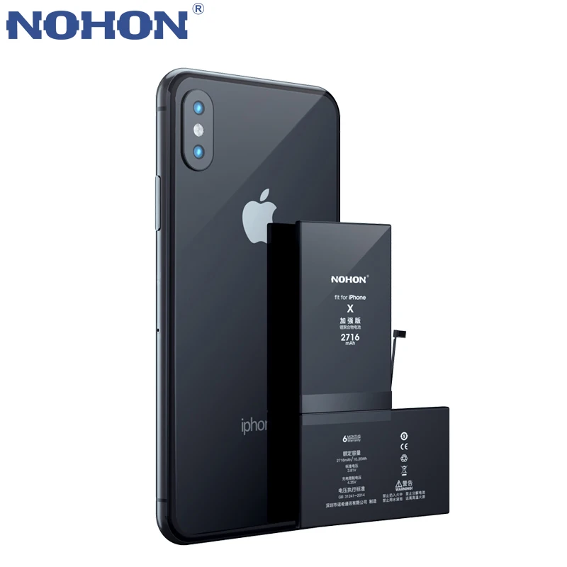 Литий полимерный аккумулятор NOHON для Apple iPhone 8 7 Plus 8Plus X|Аккумуляторы мобильных