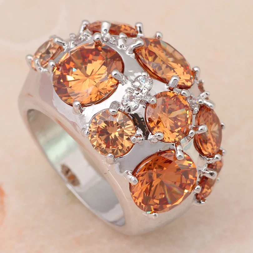 Роскошный Лидер продаж! Модные ювелирные изделия цвета шампанского AAA с