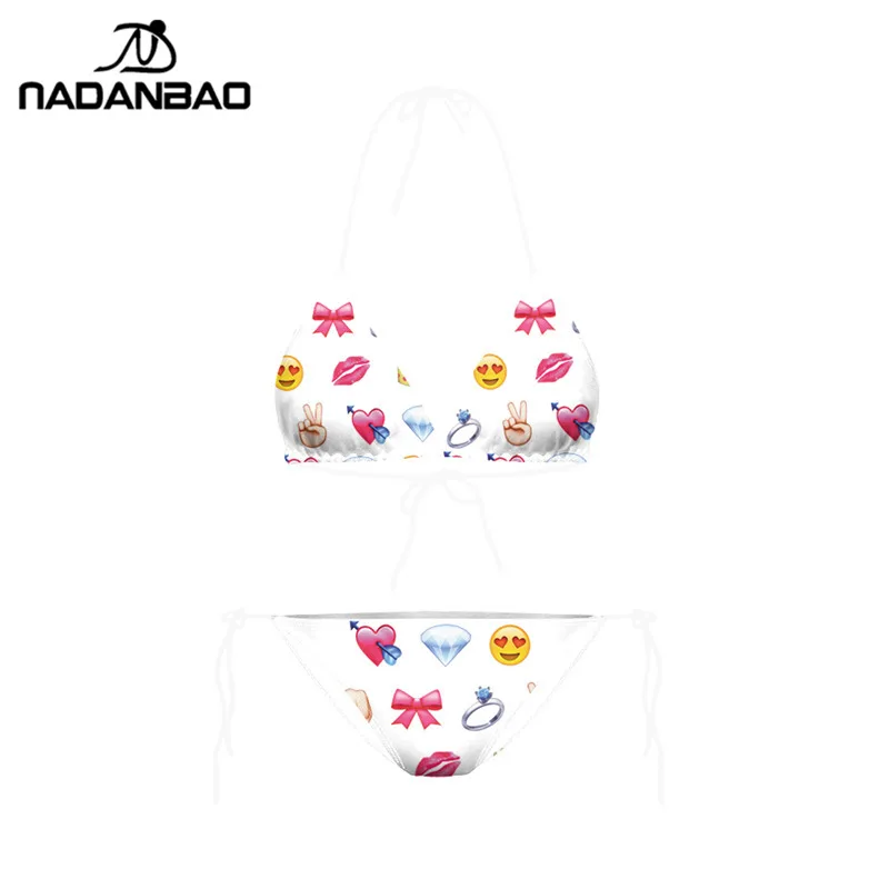 Новинка 2017 брендовый сексуальный комплект купальник бикини женский с мультяшным