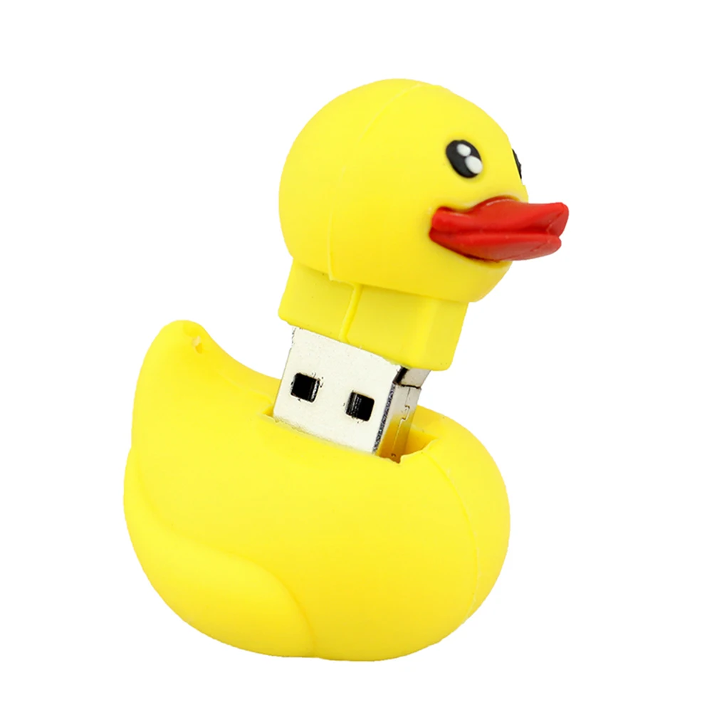 USB флеш-накопитель 128 ГБ мультяшная супер милая желтая утка 64 2 0 карта памяти 4 8 16 32