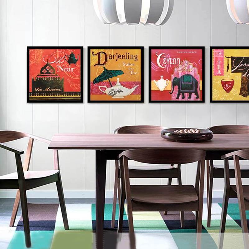 Индии Стиль масляной живописи слон животных украшения стены печатает Книги по