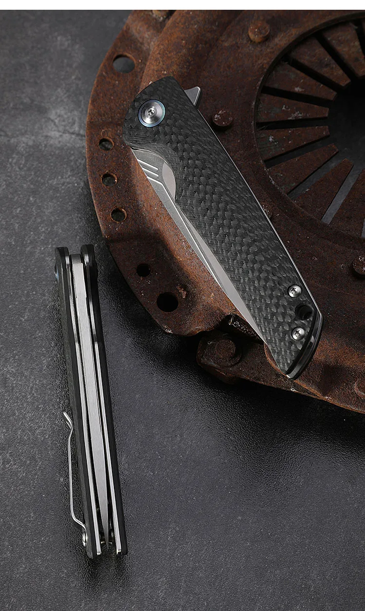 CH genuine original VG10 folding knife carbon fiber handle ball bearing pocket camping self-defense rescue walking hunting tool