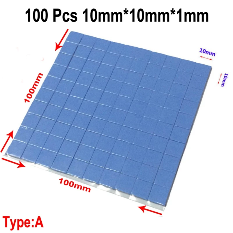 3 шт. 100 мм * 1 GPU чип радиатор охлаждающий Теплопроводящий силиконовый коврик |