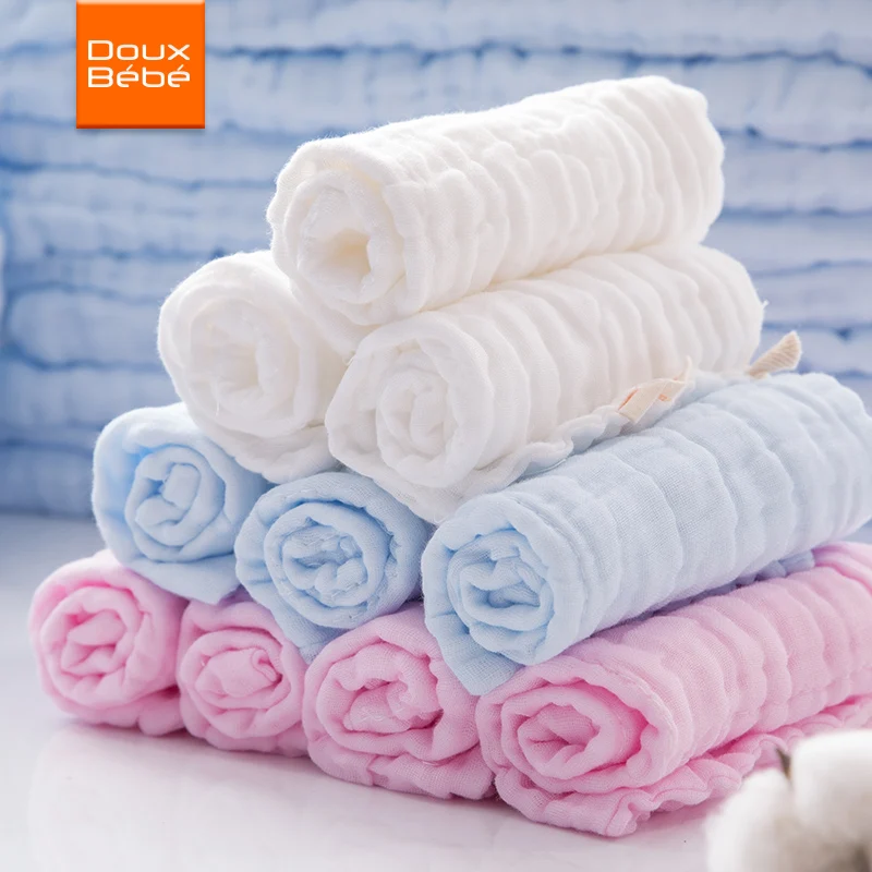 Doux Bebe 6 шт./лот Кормление бандана нагрудники хлопка новорожденных отрыжка ткани