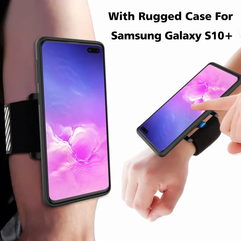 COMBO-S10 Plus Нарукавная Повязка-чехол для бега для смартфона samsung Galaxy S10 S10E S10+ Plus, съемный браслет для походов, пробежек, велосипедных тренировок - Цвет: COMBO-S10 Plus