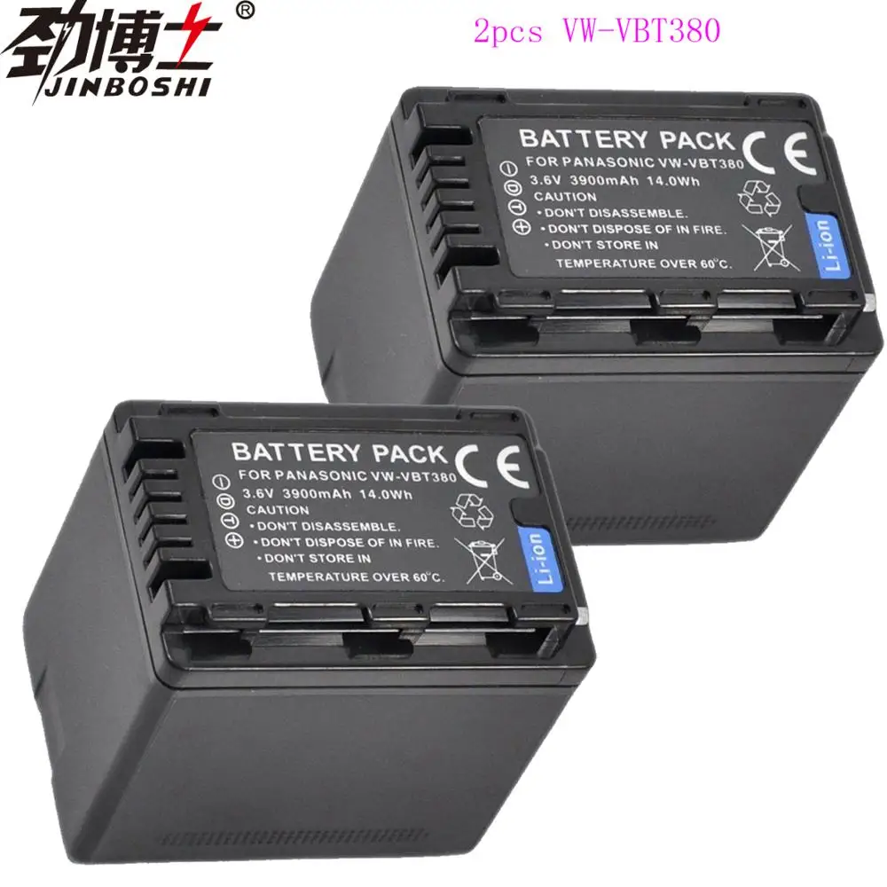2X 3900mAh VW VBT380 аккумуляторная батарея для камеры Panasonic HC V720 V727 V730 V750 V760 V770