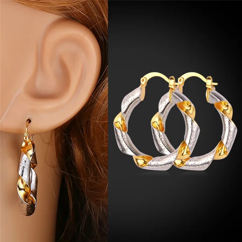 U7 Комбинированный Круглый Ожерелье Серьги Дубай Комплект Ювелирных Изделий Для