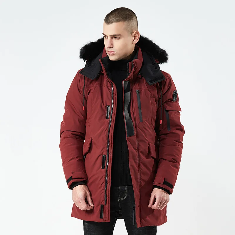 New Casual Parkas Men(-30C)  Fashion Winter Men Thickening Casual Jackets Outdoors Waterproof Windproof Coat Parka Dropshipping