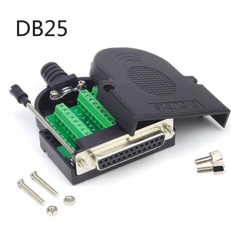 DB25 разъем 25Pin Мужской и Женский головка сигнальный разъем отверстие печатной платы адаптер паяльная головка последовательный порт головка 25 Pin