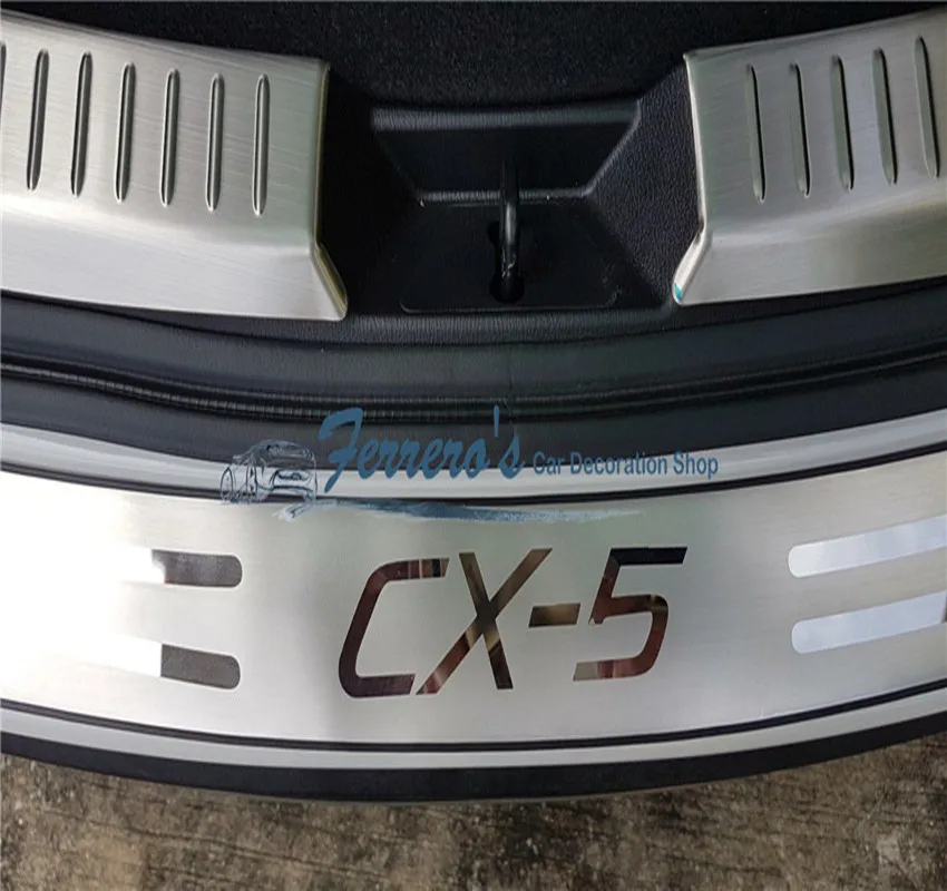 Бесплатная доставка нержавеющая сталь задняя Задняя Крышка багажника Накладка