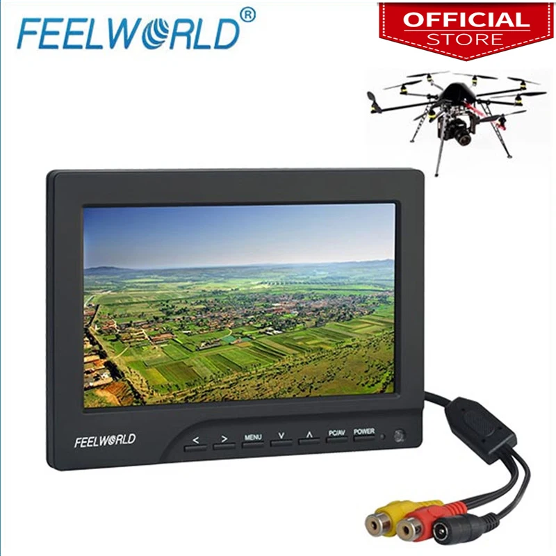 Feelworld 7 дюймов 800x480 400cd/m Яркость наземная станция HD FPV монитор для DJI Mavic Drone UAV