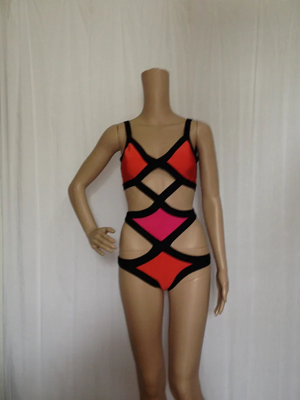 Хит продаж женский сексуальный купальник с геометрическим рисунком 3 цвета для