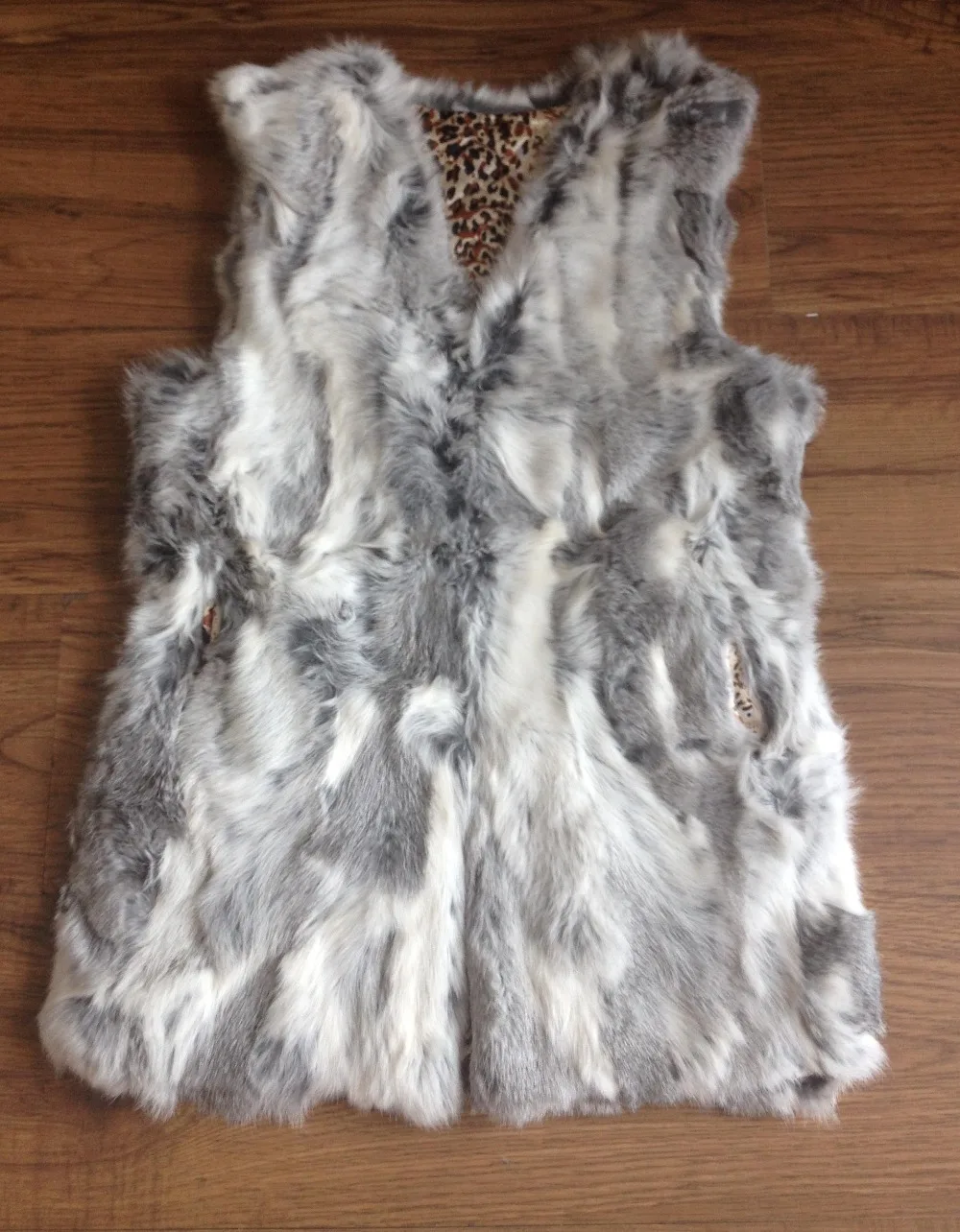 Бесплатная доставка новинка женский жилет с натуральным кроличьим мехом Женское