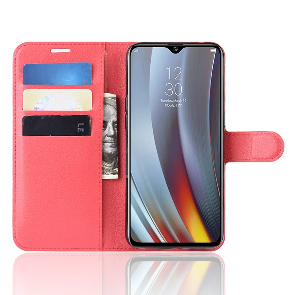 Чехол для мобильного телефона OPPO Realme3 Realme 3 Pro Realme C2, роскошный защитный флип-чехол для телефона, кожаный чехол-кошелек