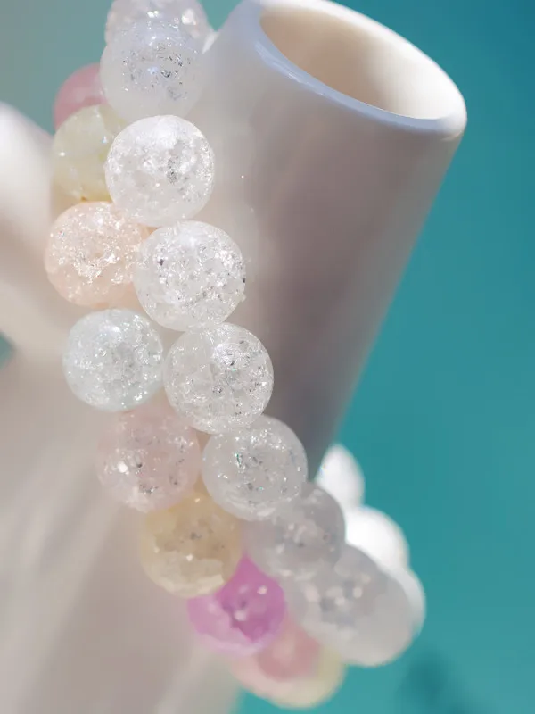 Модные летние браслеты с натуральным камнем и цветными кристаллами для женщин