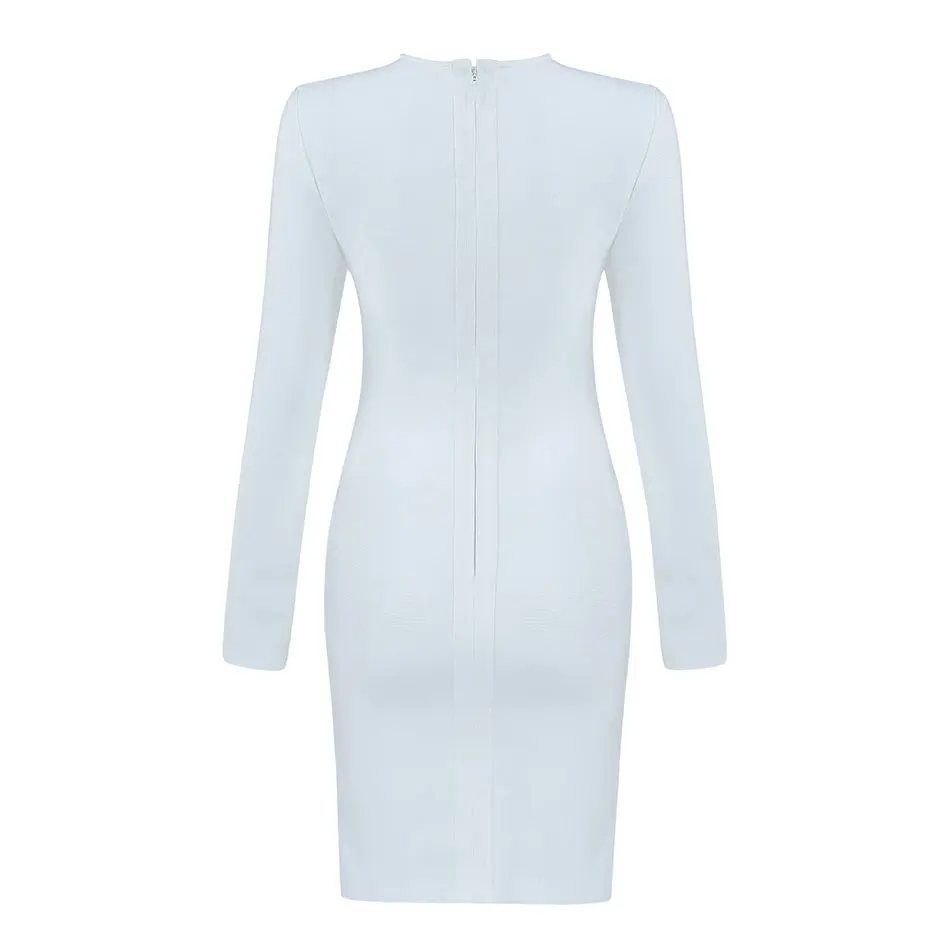 DressBird женское осеннее Бандажное облегающее платье с длинным рукавом Vestidos