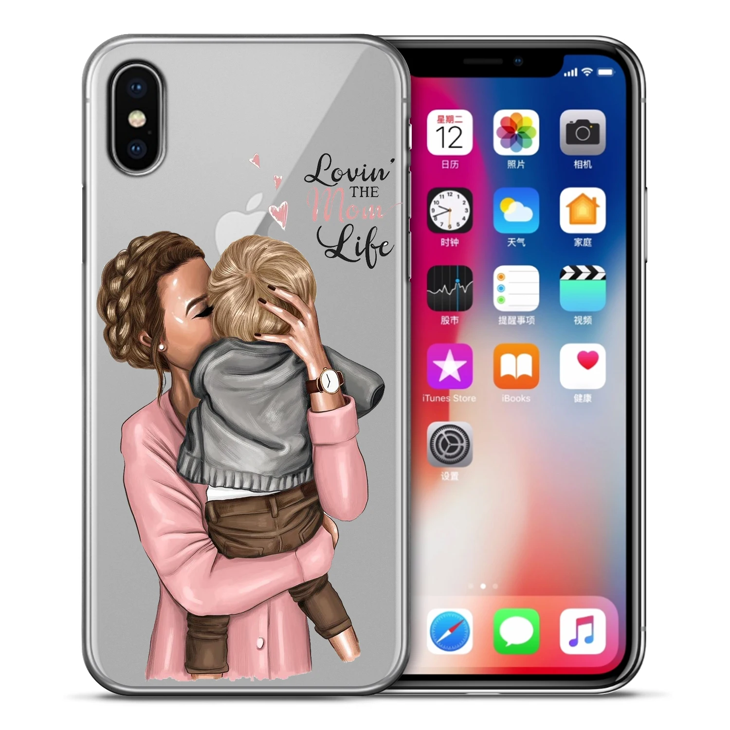 13 Мода для девочек супер мама ребенок папа чехол для телефона для iPhone XS Max XR X 7 6s 8 Plus 5S SE семья мама девочка чехол etui Coque - Цвет: 13
