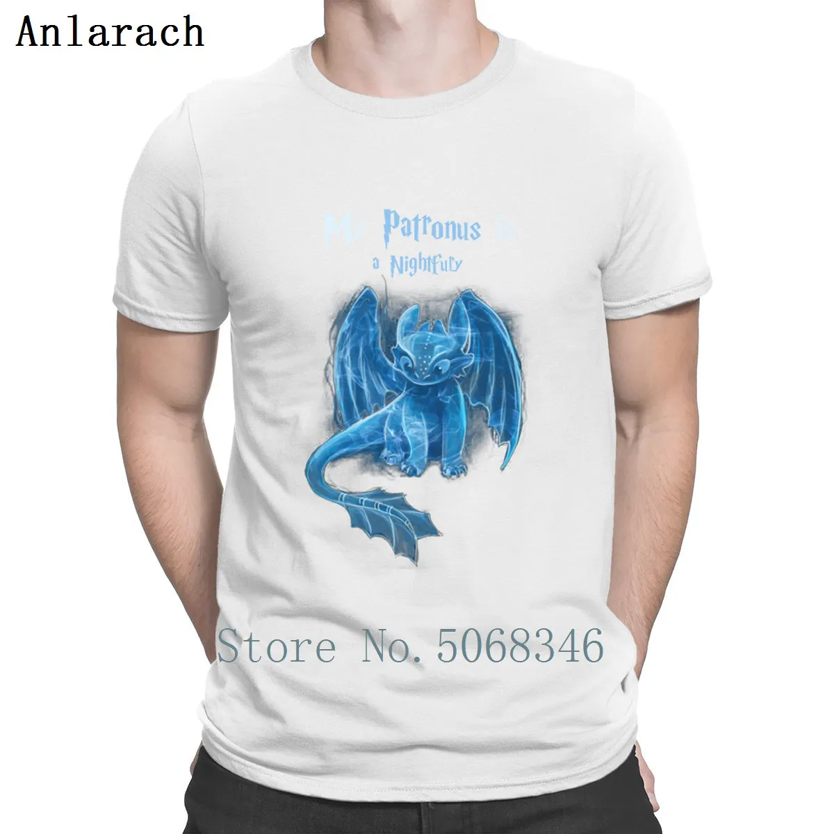 Футболка с надписью My Patronus Is A Night Fury дизайнерская хлопковая летняя S-XXXL для всей