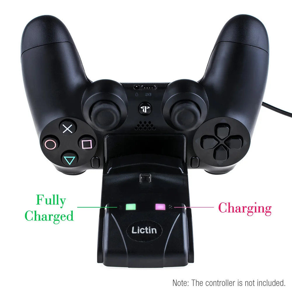 Rovtop Dual usb зарядная док-станция Подставка для PS4 playstation 4 игровой контроллер зарядное устройство Подставка под смартфон для PS 4