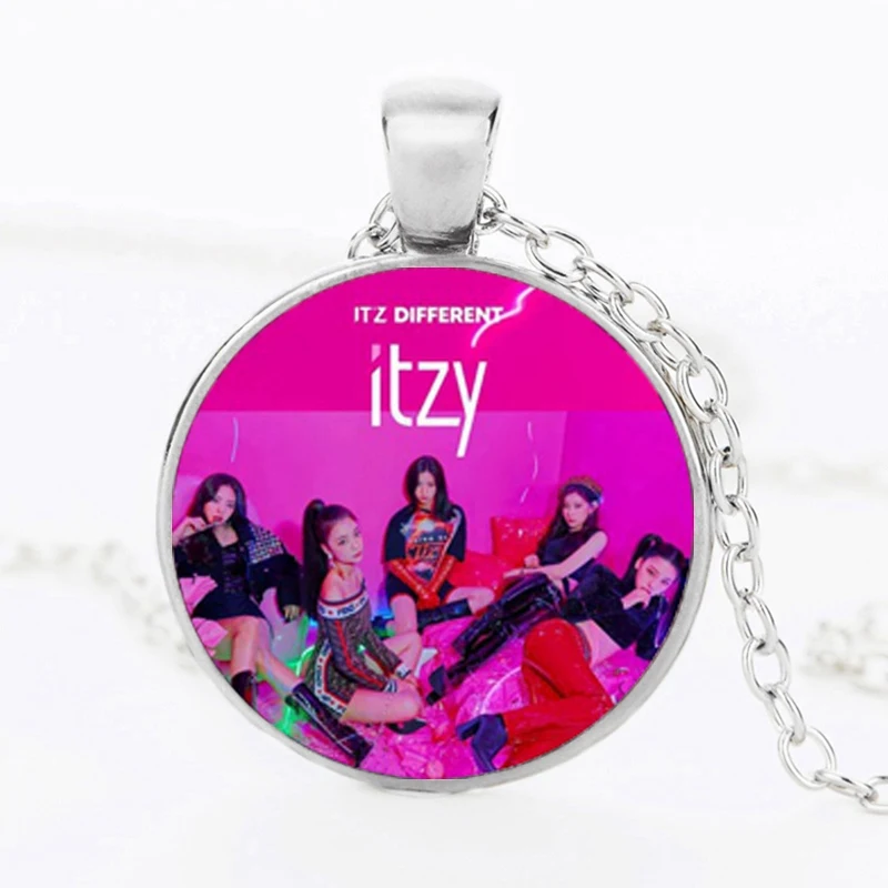 Женское и мужское кулонное ожерелье ITZY круглая стеклянная купольная подвеска в