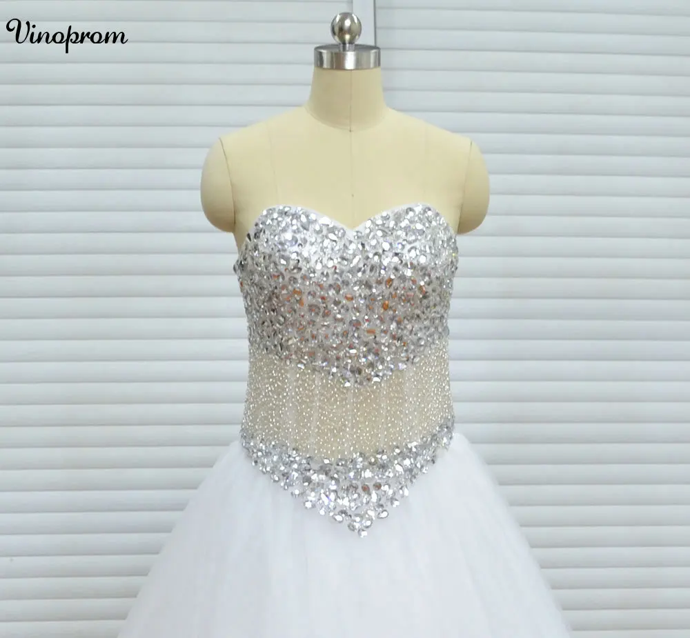 Очаровательные Белые Свадебные платья а-силуэта дешевые свадебные из тюля с