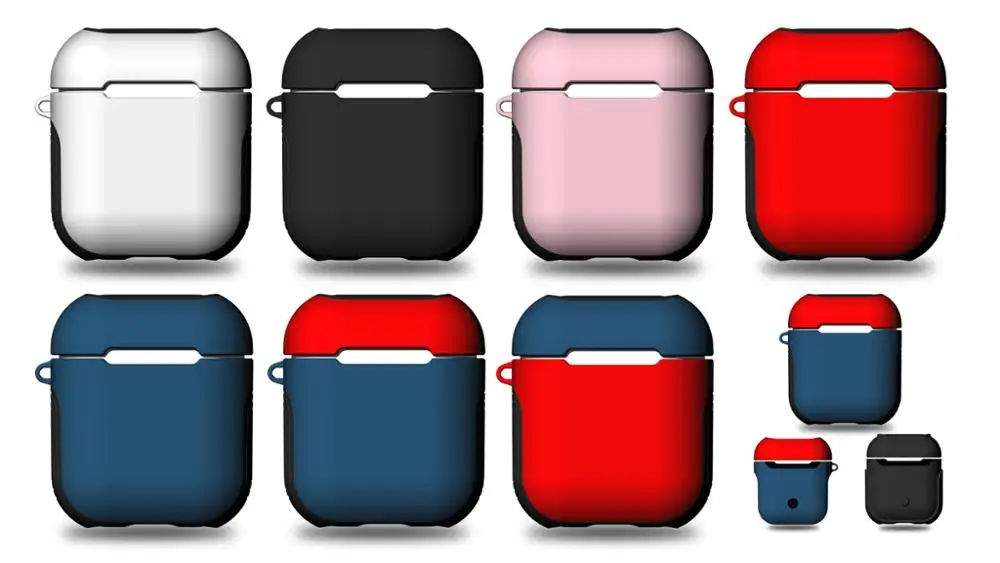 Earphone Case For Apple Airpods Shockproof Wireless Bluetooth Headphone Soft Silicone Box Air Pods Pouch Protective | Электроника