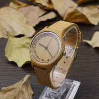 fashion simple 100 natural bamboo wooden wristwatches for women with high quality japan movement