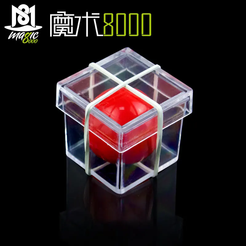 

1 Set Magia Props Ball Penetrating Through Box Professional Magician ConJuring Funny Magic Tricks Children's Toy