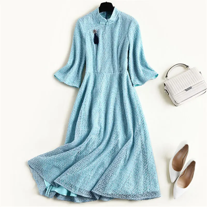 Женское кружевное платье с кисточками вечернее круглым вырезом и в стиле Звезд