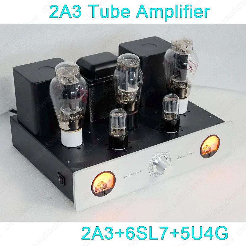 HiFi 2A3 VT95 ламповый усилитель 4 Вт стерео однофазный класса А 6SL7/2A3/5U4G два VU метра 2